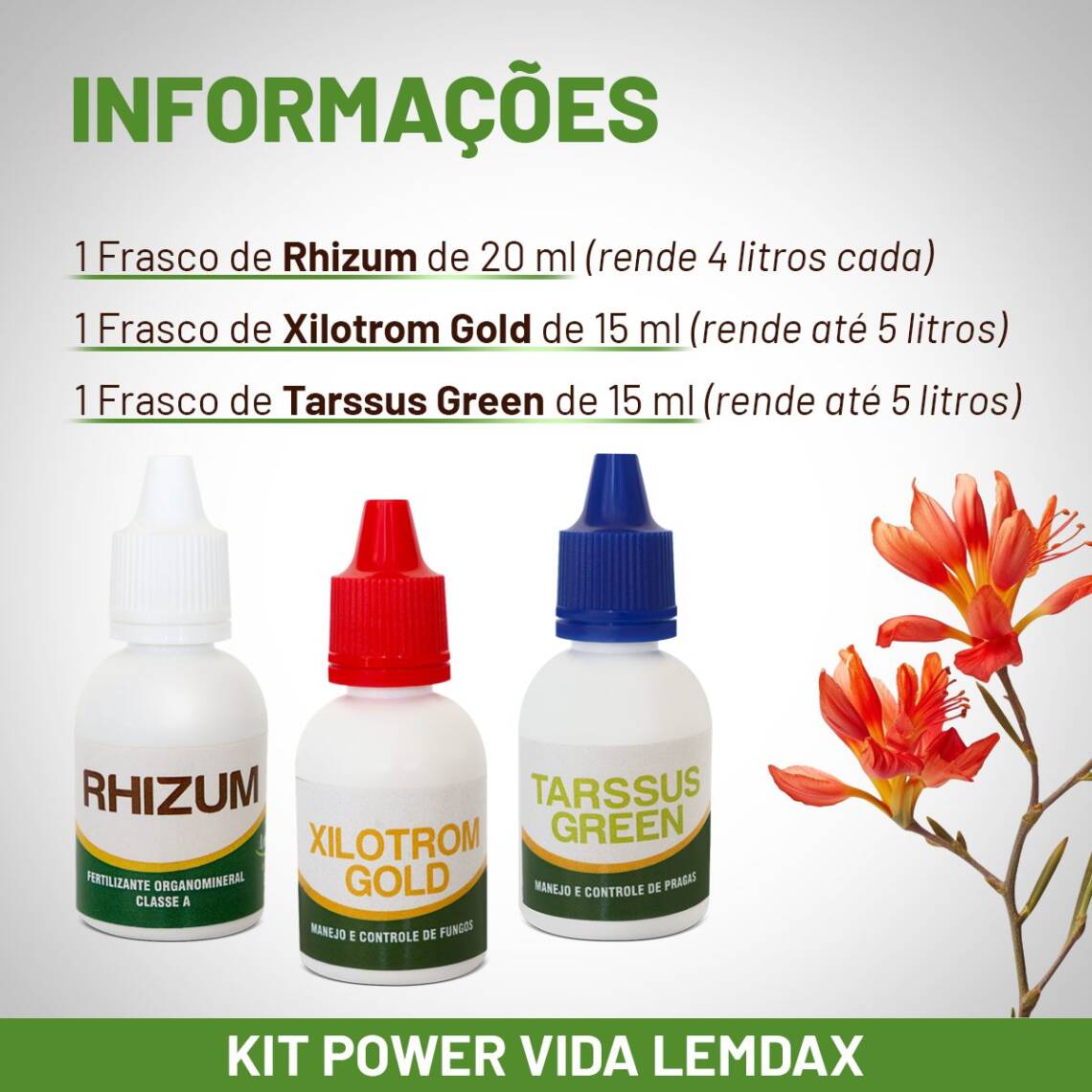 Fertilizantes para fortalecer plantas com produtos orgânicos 50 ml - Imagem 2