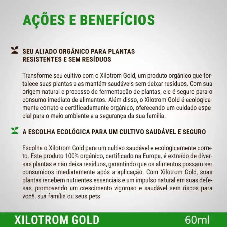 Xilotrom Gold - Plantas doentes? Fortaleça a imunidade natural com soluções orgânicas  60ml - Imagem 6