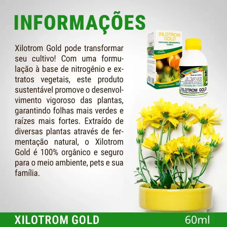 Xilotrom Gold - Plantas doentes? Fortaleça a imunidade natural com soluções orgânicas  60ml - Imagem 3